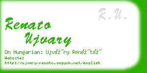 renato ujvary business card